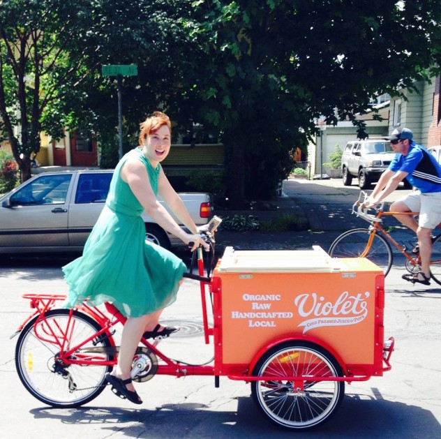 Violet's Cold Pressed Juice and Pops - Icicle Tricycles Mobile Juice Bar Trike