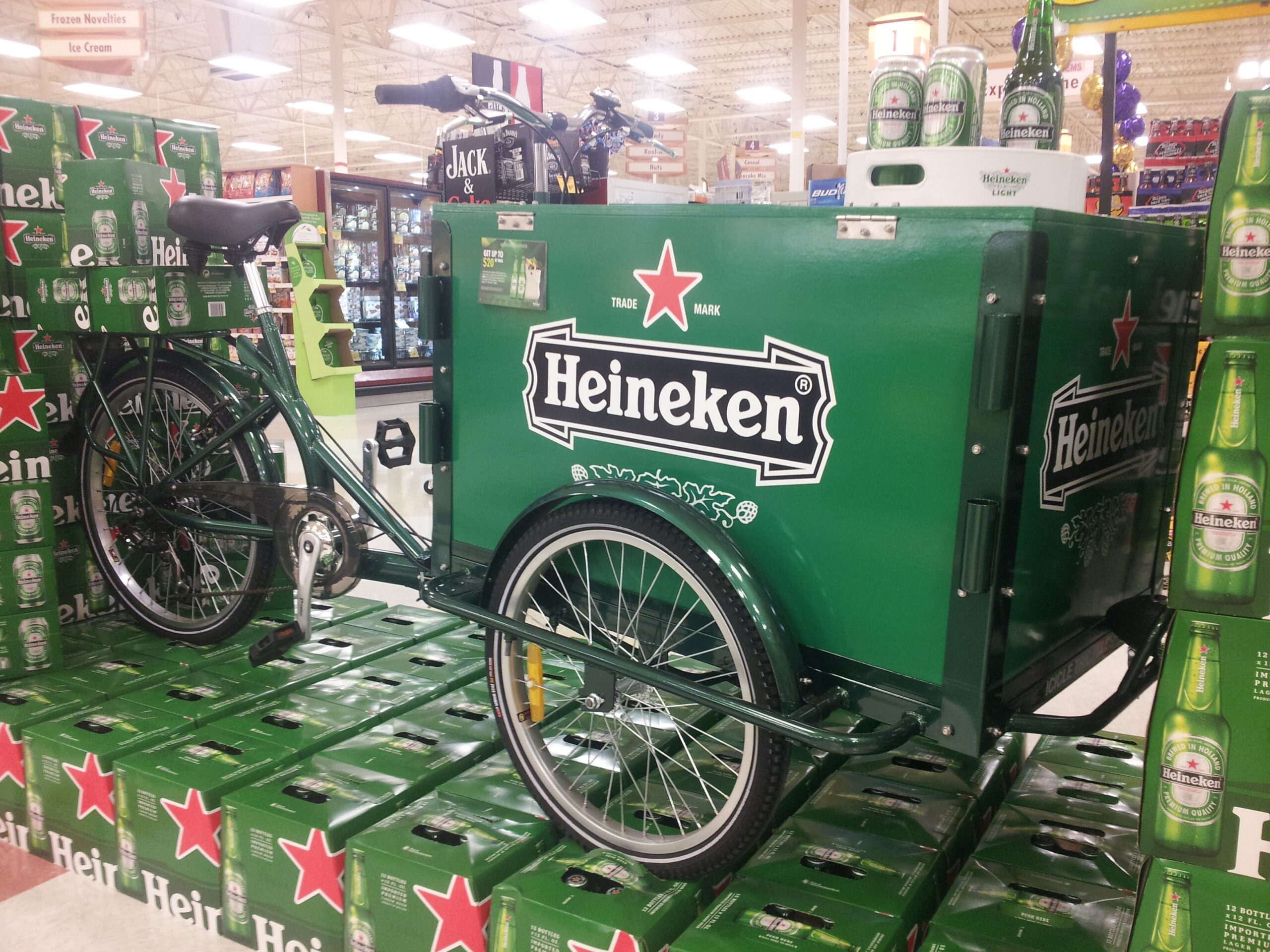 Beer sales bicycle cart