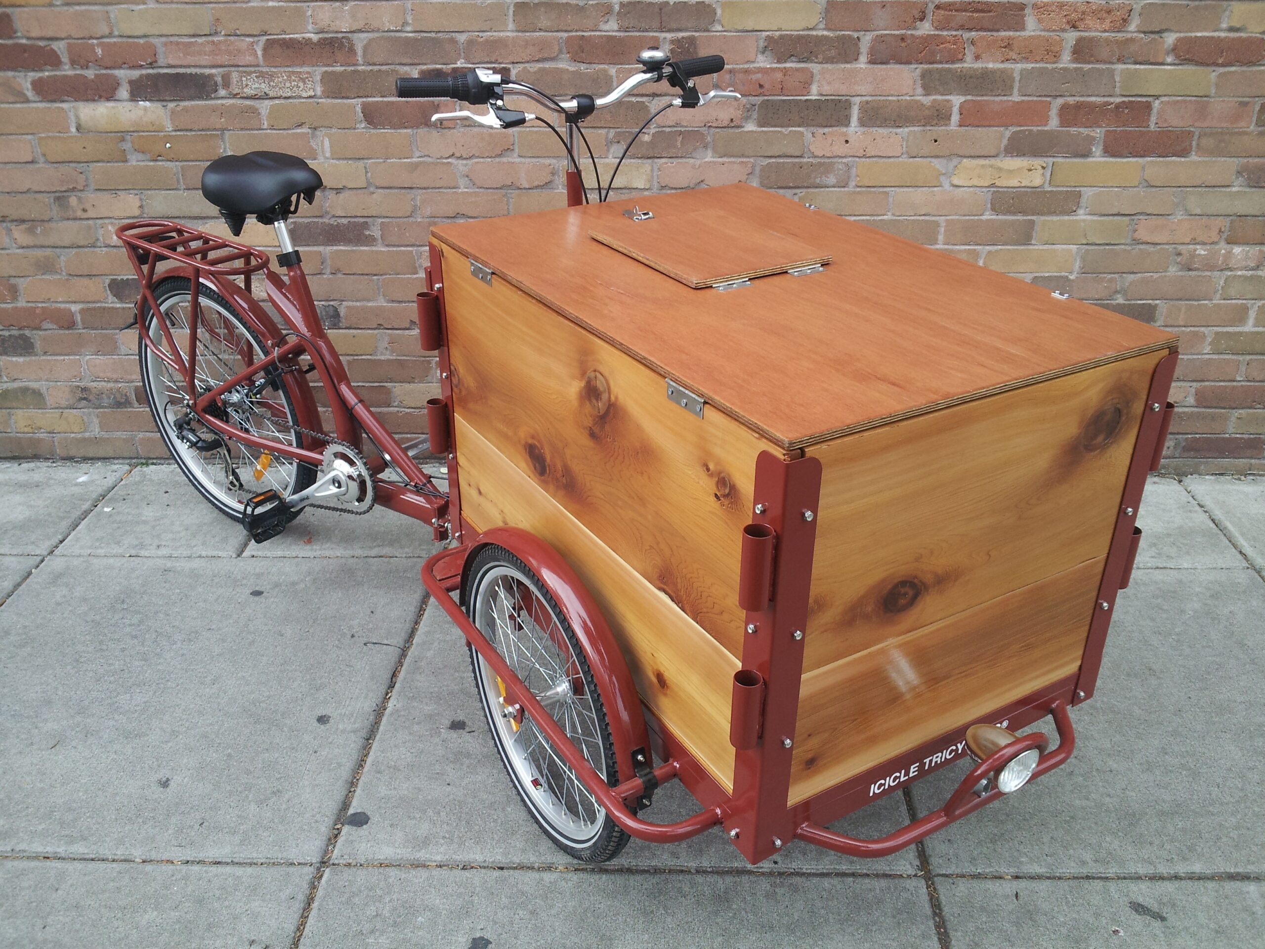 Wooden trike and trailer hot sale