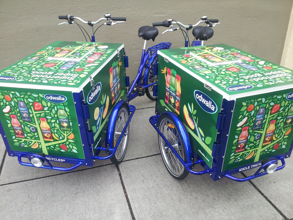 Juice Sampling Bikes for Odwalla Juice by Icicle Tricycles